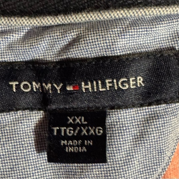 Tommy Hilfiger Quarter Zip Sweater XXL Big and Tall Pink Cotton Lightweight Long - Picture 5 of 10